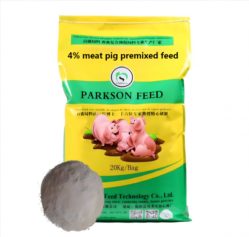 4% de alimento pré-refinado para o crescimento de porcos.